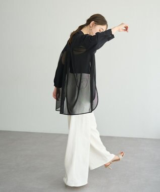 YECCA VECCA メッシュMIXデザインシャツ② Khaki