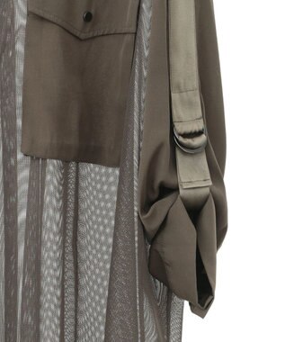 YECCA VECCA メッシュMIXデザインシャツ② Khaki