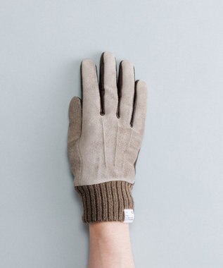 ORuKuBET ピッグスエードラムコンビカフスグローブ(MEN)【日本製・タッチパネル対応】 グレー