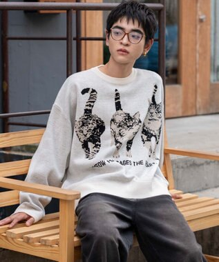 WEGO アニマルジャガードニットプルオーバー ホワイトアイボリー