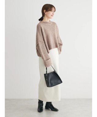 Green Parks マシュマロスエードＩラインスカート Light Gray