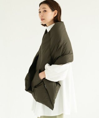 KWD 【日本製/UNISEX】DOWN SHAWL ポーランドホワイトグースダウンショール カーキ