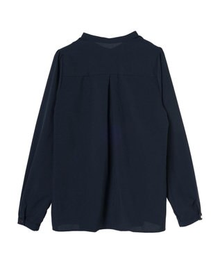Green Parks ＢＰ　ケア楽　ポイント釦ブラウス Navy