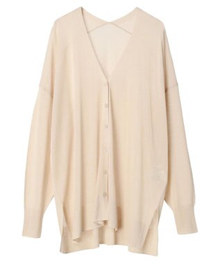earth music&ecology 接触冷感Ｖネックカーディガン Light Beige