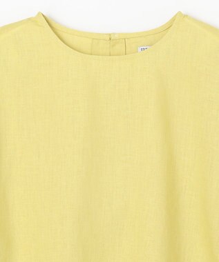 ANY L ライトリネンクロスバルーンスリーブブラウス イエロー