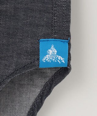 SHARE PARK MENS 【UVカット・撥水・ストレッチ】イージーデニムノーカラーシャツ ネイビー系