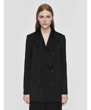 JOSEPH テクスチャードビスコース　ダブルブレステッドジャケット Black