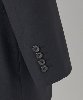 GOTAIRIKU フォーマルシーンにも対応可【ロングシーズン対応】WOOL×POLYESTER ベーシックスーツ（ブラック） ブラック系