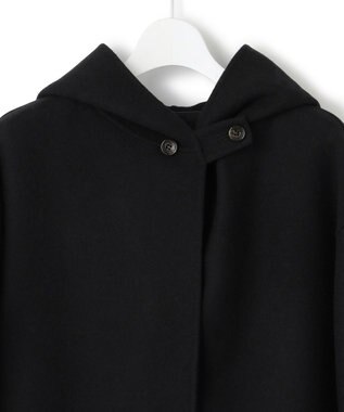 23区 S 【滝沢眞規子さん着用/VERY掲載】MANTECOPureリバー フード ロングコート ブラック系