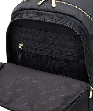 Maison de FLEUR 撥水加工ポケットリボンリュック Black