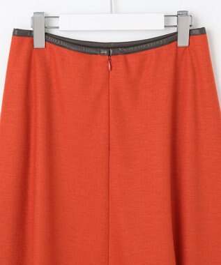 J.PRESS LADIES L 【洗える】ウールスムース スカート オレンジ系