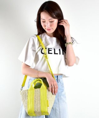 LA BAGAGERIE 【maison vert】【ペーパー素材使用】2WAYかごバッグ イエロー