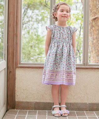 ANY KIDS プリント サマー ワンピース 【EC限定】ラベンダー×モロッカン