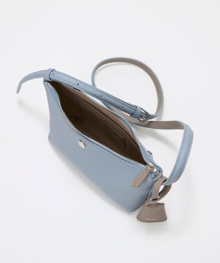 TOPKAPI 【Breath TOPKAPI】DUAL デュアル シュリンクレザー バイカラー ミニ ショルダーバッグ チャーム付き ブルーグレー
