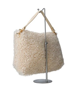 INTER-CHAUSSURES 【ANDREA CARDONE ITALI】レザーハンドルボアバッグ アイボリー