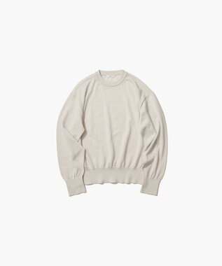 ATON RAMIE WOOL | クルーネックセーター WARM WHITE