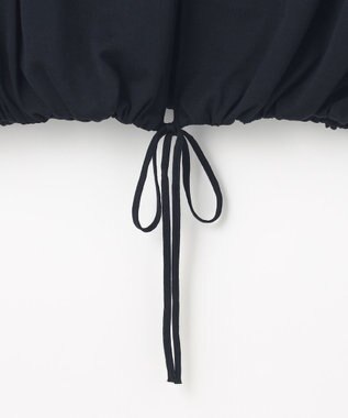 23区 S 【SLOW/一部店舗限定】ファインゲージ ギャザー Tシャツ ネイビー系