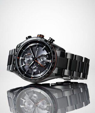 CITIZEN 【ATTESA ACT Line】ブラックボディに映えるオレンジのアクセントカラーが人気モデル AT8185-62E ブラック