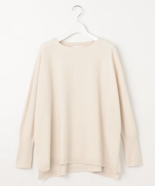 自由区 【洗える】ソフトウールハイゲージポンチョ風 ニット ベージュ系