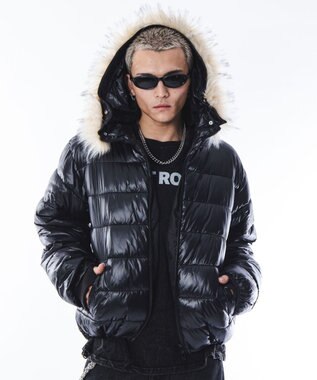 WEGO 【ユニセックス着用ITEM】2WAYシャイニーパファーフーディー