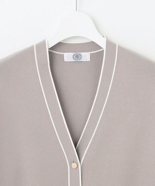 J.PRESS LADIES 【洗える】 レーヨンストレッチフルニードル カーディガン ベージュ系