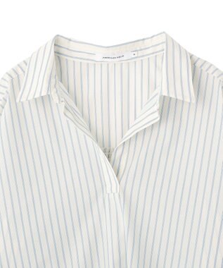 AMERICAN HOLIC 【イージーケア】バックギャザースキッパーシャツ Stripe Ivory