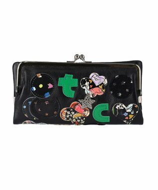tsumori chisato CARRY tcパッチワーク がま口 長財布 ブラック