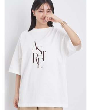 earth music&ecology バックディティールロゴＴＥＥ Off White