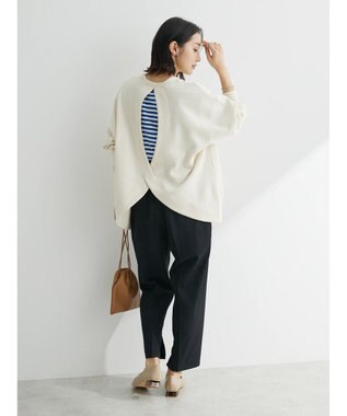 Green Parks 裾スリット／選べる美脚みえパンツ Black