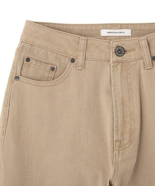 AMERICAN HOLIC ルーズストレートカラーデニムパンツ Beige