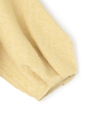 UNFILO L カットジャガードブラウス ライトイエロー