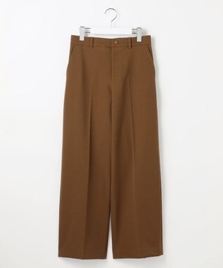 自由区 L 【19号サイズまで展開・カタログ掲載】TRギャバ裏起毛ワイド パンツ キャメル