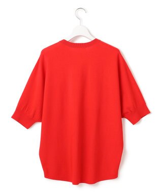 23区 S 【洗える】レーヨンポリエステルストレッチ ドルマン ニット オレンジ系