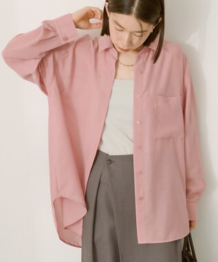 AMERICAN HOLIC シアーボイルオーバーシルエットシャツ Pink