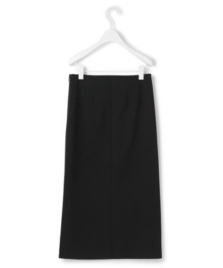 ICB 【洗える】コットンコンプレッシャー ナロースカート ブラック系