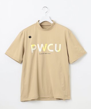 PW CIRCULUS 【吸水速乾 / UV遮蔽率99% UVカット / ストレッチ】【MEN】バックメッシュポケットモックT ゴルフ ベージュ系