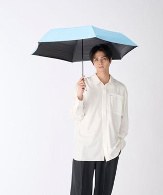 MOONBAT 【遮光100％/超軽量/耐久性】マジで軽い傘 晴雨兼用 折りたたみ日傘 マジカルテックプロテクション Tough W rib 55cm ペールスカイ