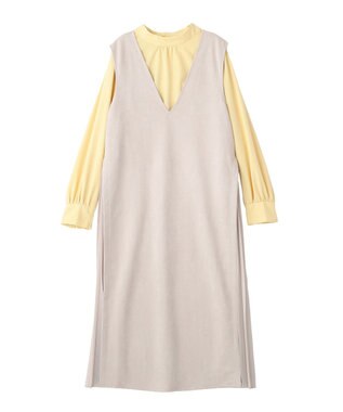 YECCA VECCA 【2点SET】ブラウスセットプリーツMIXジャンスカ Light Gray