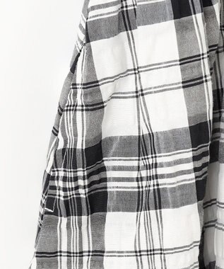 ANY KIDS ドッキング チェック柄 ワンピース モノトーン系