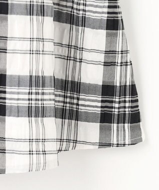 ANY KIDS ドッキング チェック柄 ワンピース モノトーン系