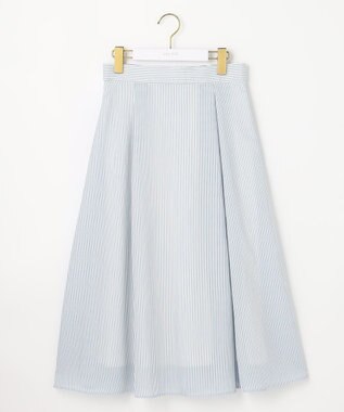 ANY SIS 【洗える】エアリーストライプ スカート ブルーストライプ