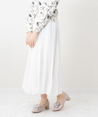 Bridget Birkin 【Bridget Birkin】ヒールアップキラキラリボンローファー ベージュエナメル