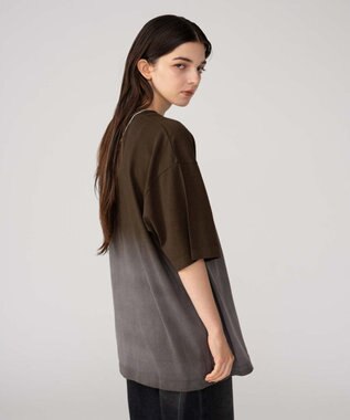 WEGO 【ユニセックス着用ITEM/MLサイズ展開】グラデーションワンポイントT（SS） ブラウンその他
