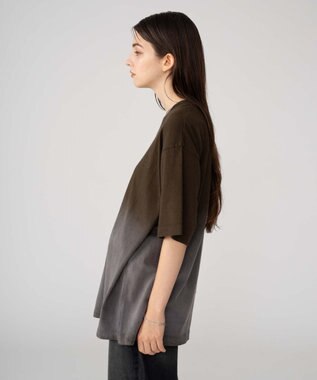 WEGO 【ユニセックス着用ITEM/MLサイズ展開】グラデーションワンポイントT（SS） ブラウンその他