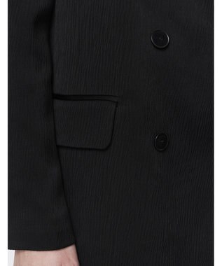 JOSEPH テクスチャードビスコース　ダブルブレステッドジャケット Black