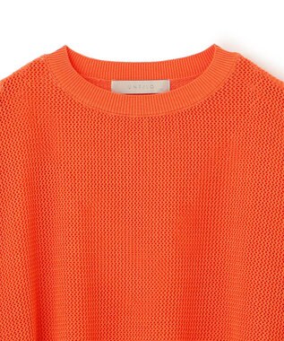 UNFILO L メッシュニットプルオーバー オレンジ