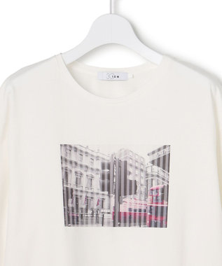 ICB 【30th ANNIVERSARY】 LONDONフォトプリント ロングスリーブTシャツ オフホワイト