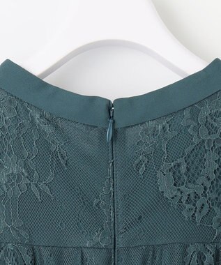 ANY SIS 【洗える】レーシーケープ ドレス ダスティグリーン