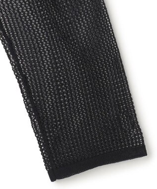 ICB L 【洗える】 ドライメッシュ ニットトップス ブラック系