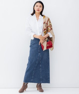 23区 L 【洗える】CANCLINI ベーシック シャツ ホワイト系